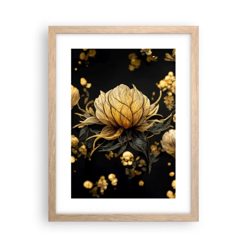 Plakat i ramme af lyst egetræ - Subtil skrøbelighed - 30x40 cm