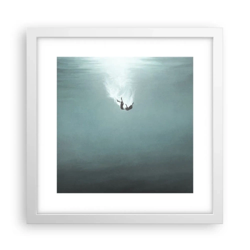 Plakat i hvid ramme - I havets favntag - 30x30 cm