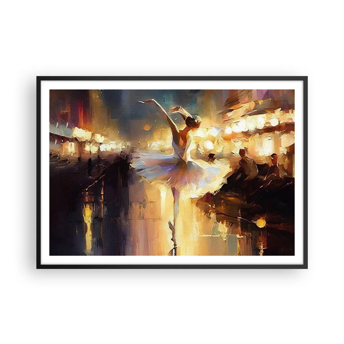 Plakat i sort ramme - Et mirakel på gaden - 100x70 cm