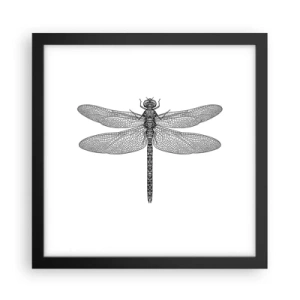 Plakat i sort ramme - Præcision i naturen - 30x30 cm