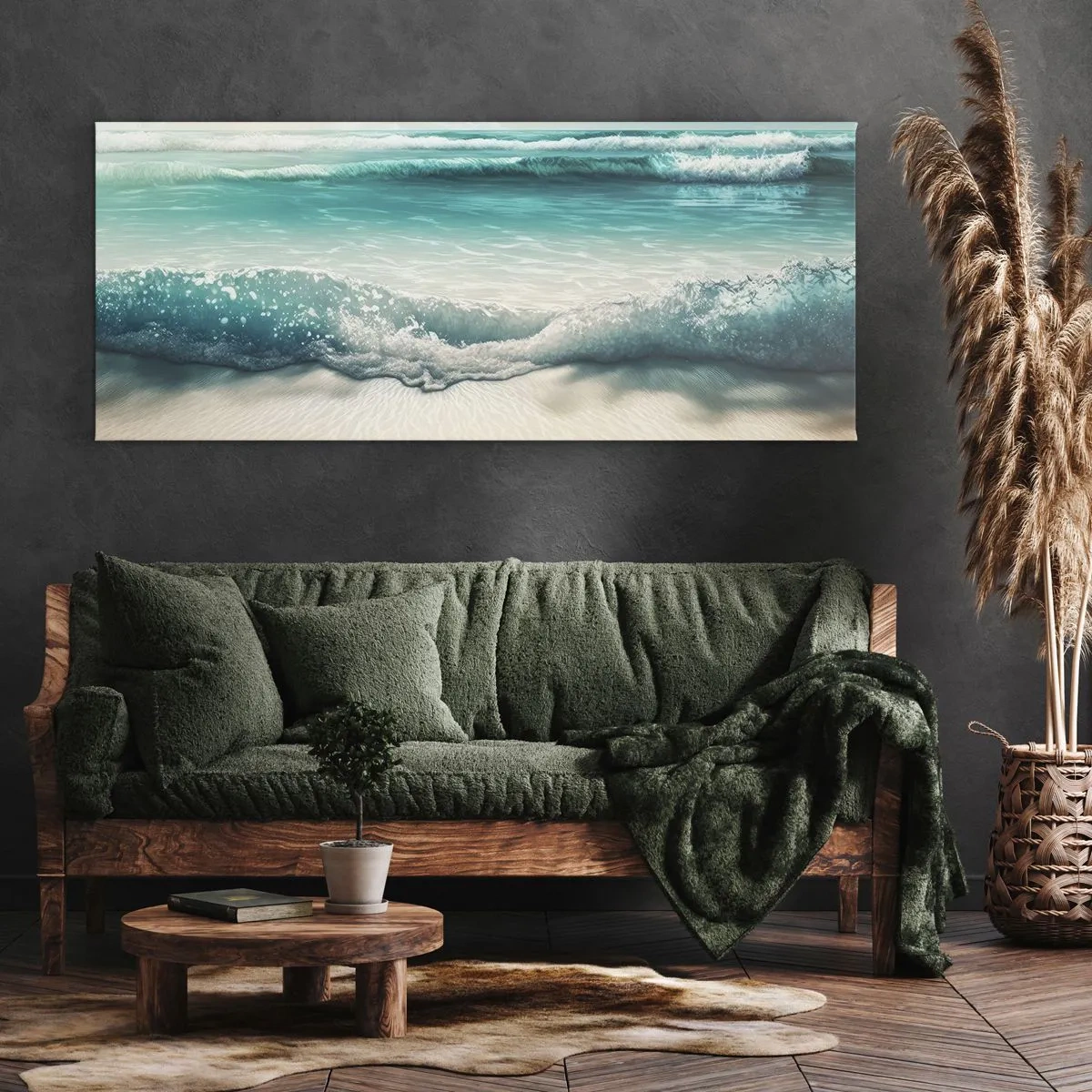Lærredstryk - Billede på lærred - Havets ro - 100x40 cm