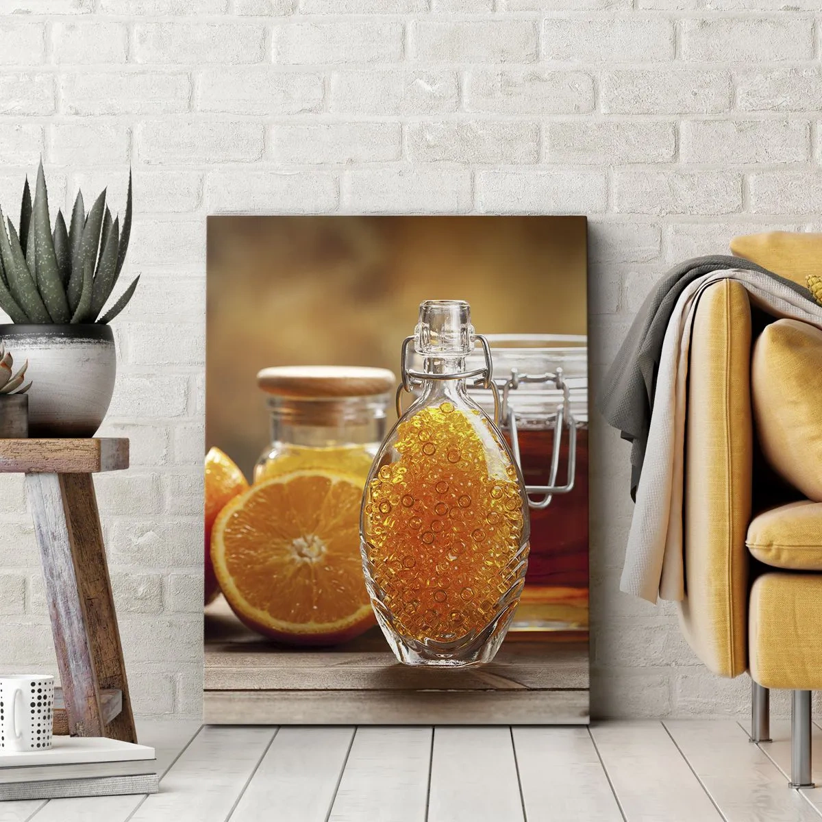 Lærredstryk - Billede på lærred - Solrige smags- og aromastoffer - 45x80 cm