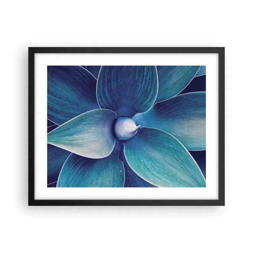 Plakat i sort ramme - Blå fra himlen - 50x40 cm