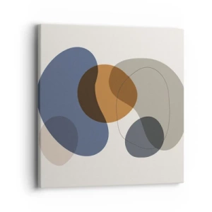 Lærredstryk - Billede på lærred - Dråber af farve - 40x40 cm