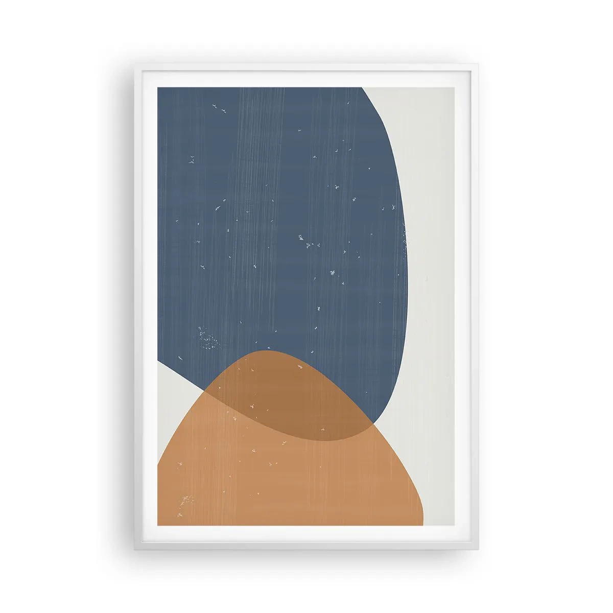 Plakat i hvid ramme - Ovaler og påvirkninger - 70x100 cm