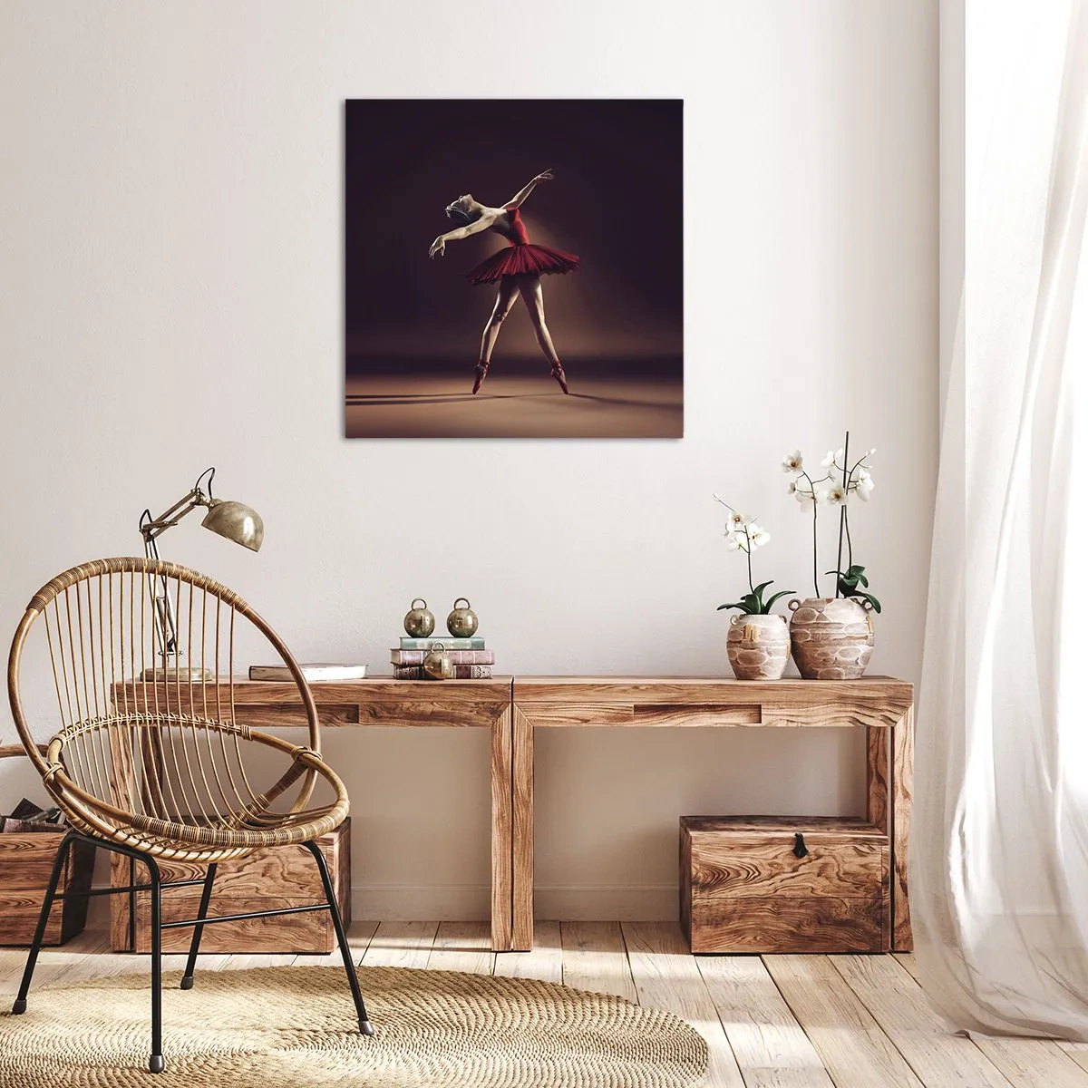 Lærredstryk - Billede på lærred - Prima ballerina - 60x60 cm