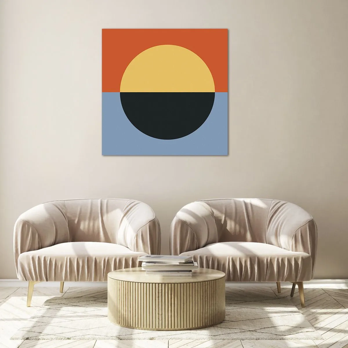 Billede på glas - En sammensætning af varme og kølighed - 60x60 cm