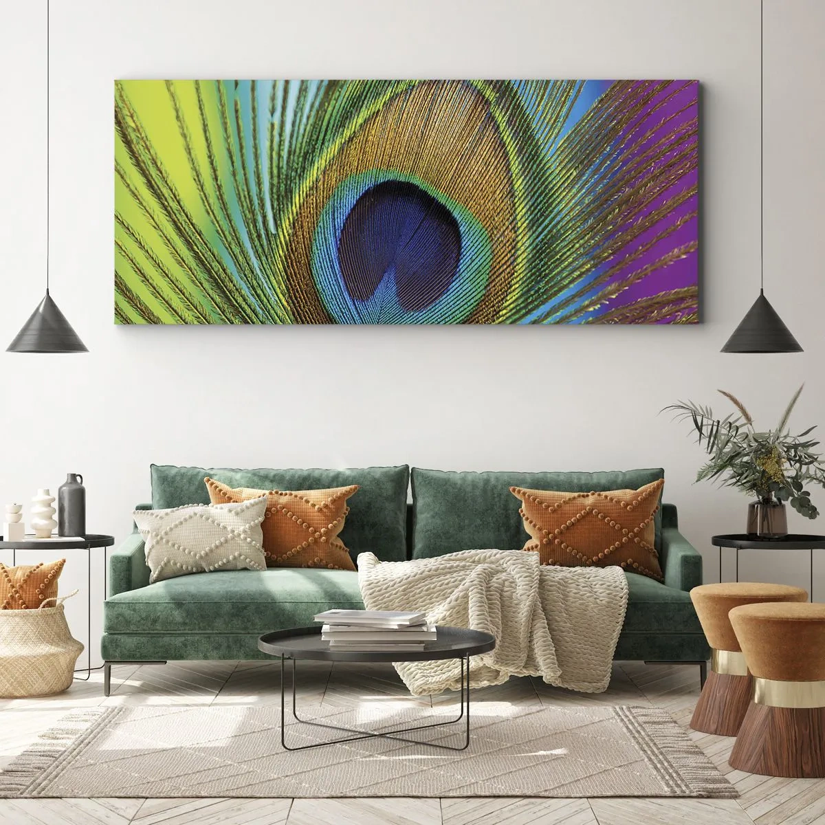 Lærredstryk - Billede på lærred - Øje mod øje - 160x50 cm