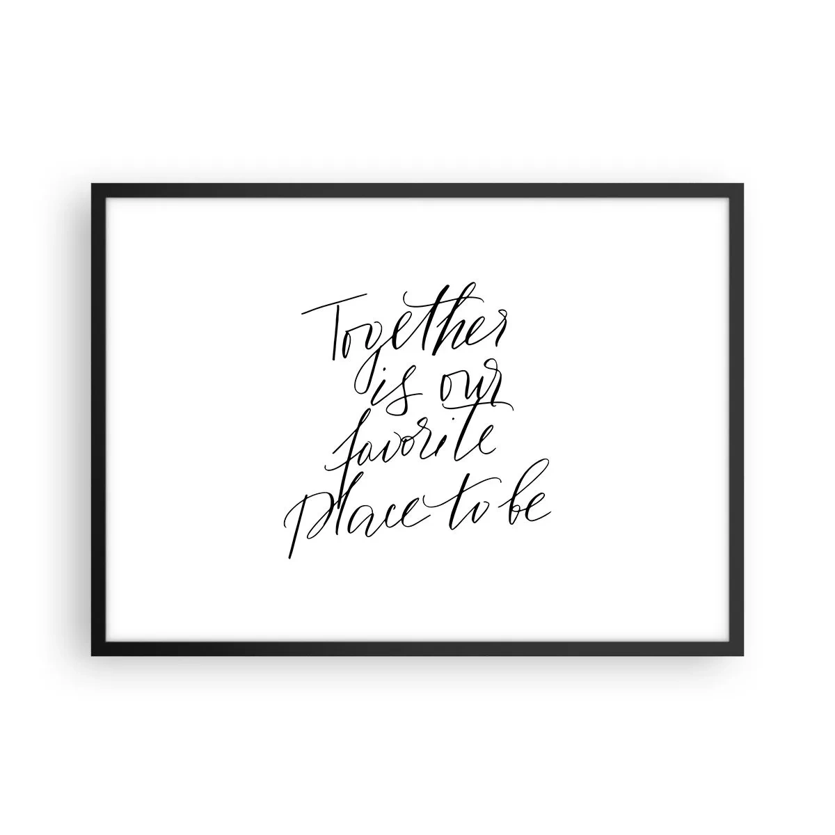 Plakat i sort ramme - Føler du det også? - 70x50 cm