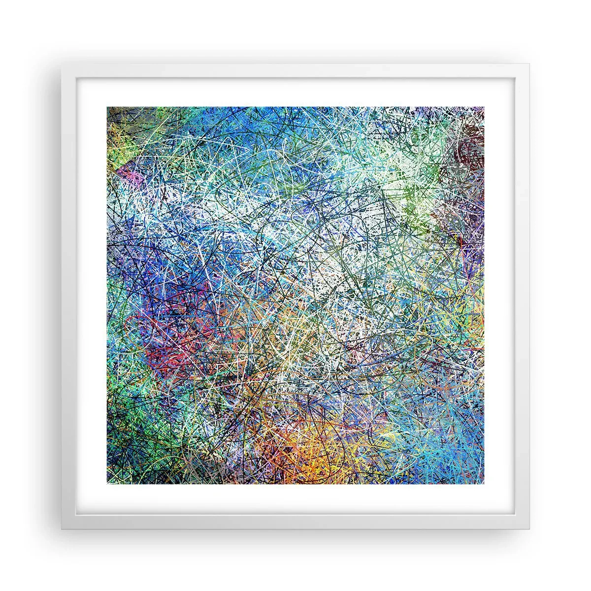 Plakat i hvid ramme - Så enkelt er det ikke - 50x50 cm