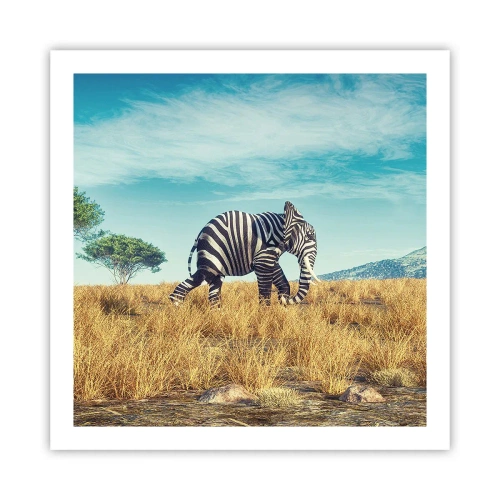 Plakat - Grå er ikke længere på mode - 60x60 cm