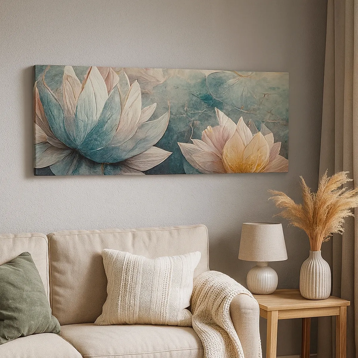 Lærredstryk - Billede på lærred - Søens stjerner - 30x30 cm