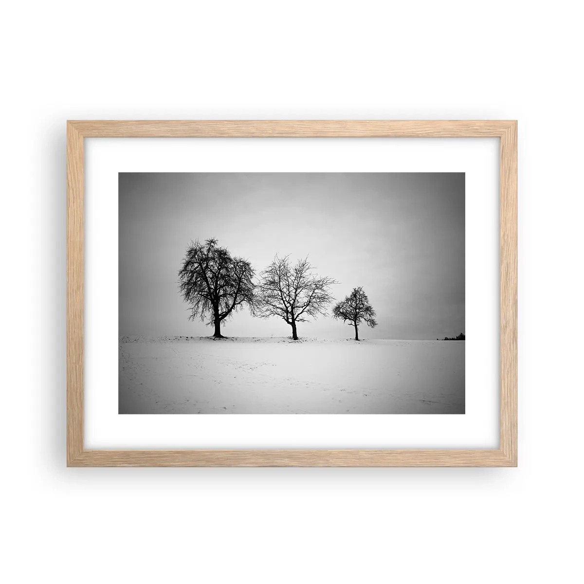 Plakat i ramme af lyst egetræ - Hvad drømmer de om? - 40x30 cm