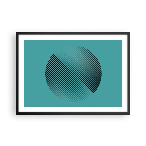 Plakat i sort ramme - Cirklen - en geometrisk variation - 70x50 cm