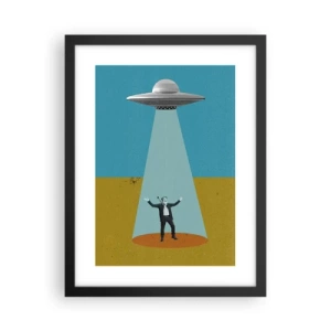 Plakat i sort ramme - Et tæt møde - 30x40 cm