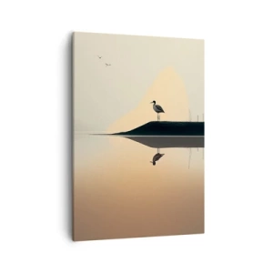 Lærredstryk - Billede på lærred - Herre på søen - 50x70 cm