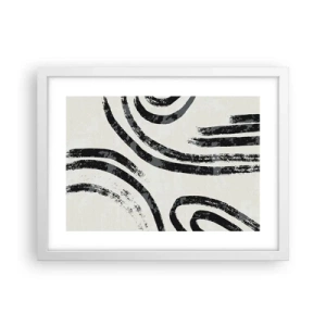 Plakat i hvid ramme - Halvt stoppet - 40x30 cm