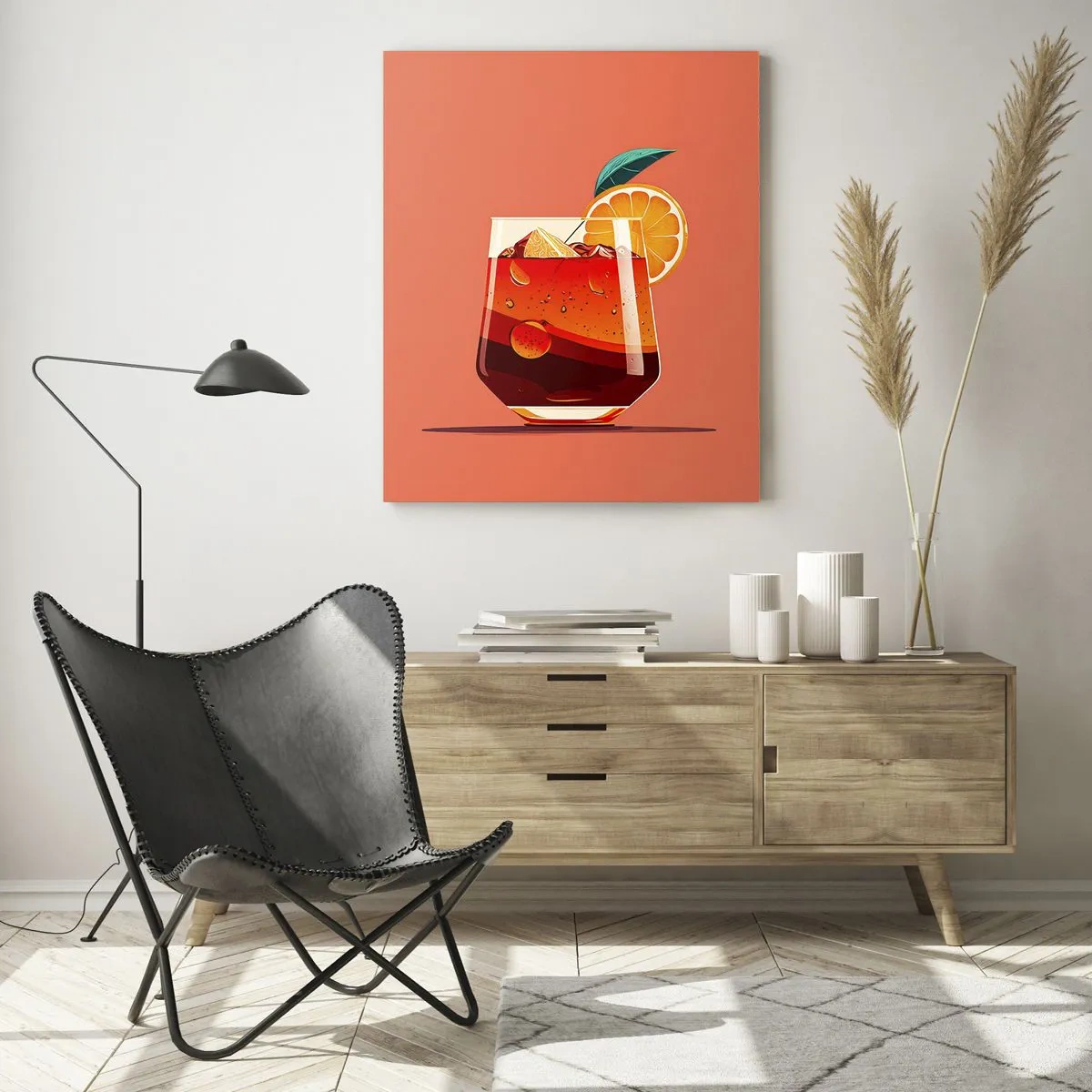 Billede på glas - Sommerens forfriskning - 50x70 cm