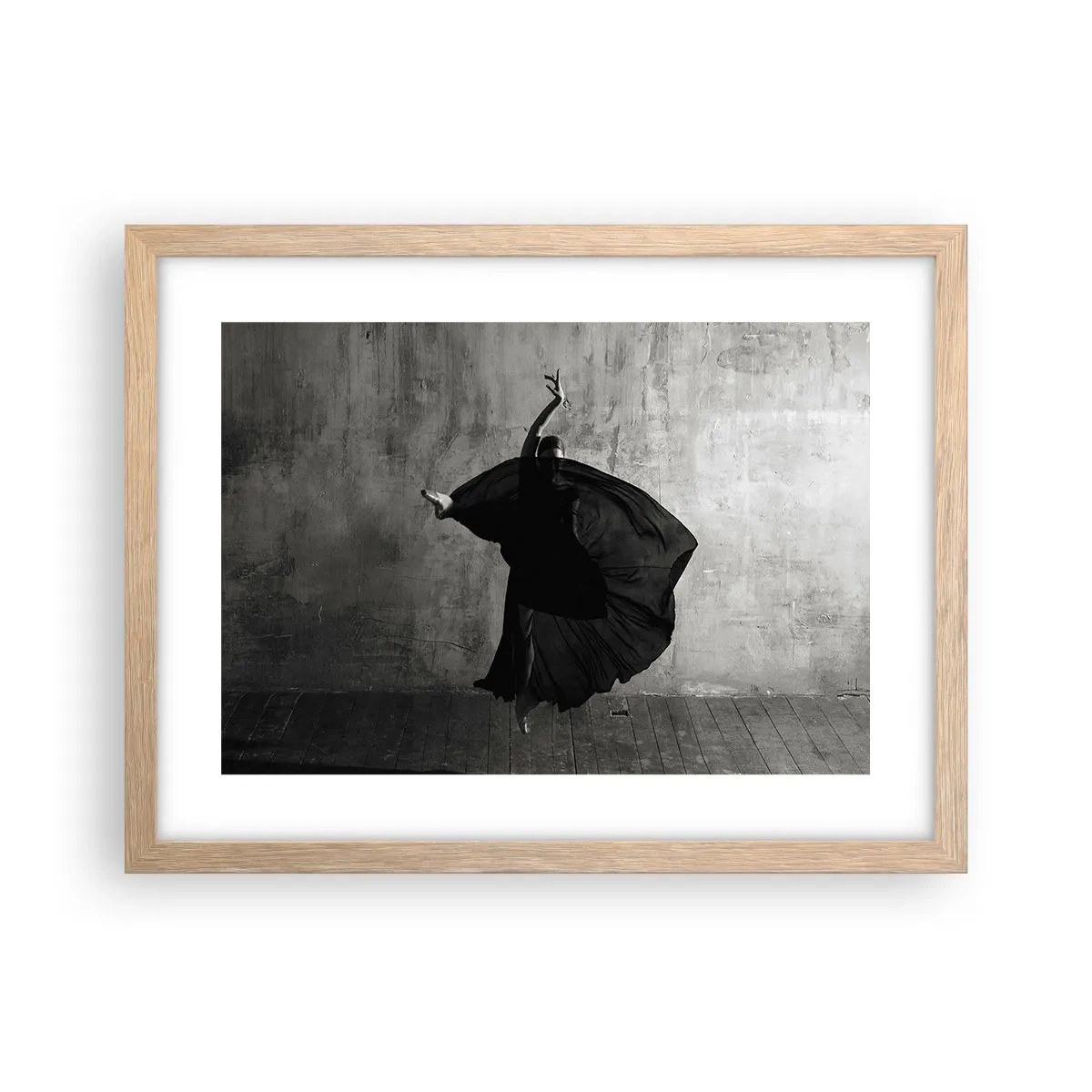 Plakat i ramme af lyst egetræ - Passioneret bælte - 40x30 cm