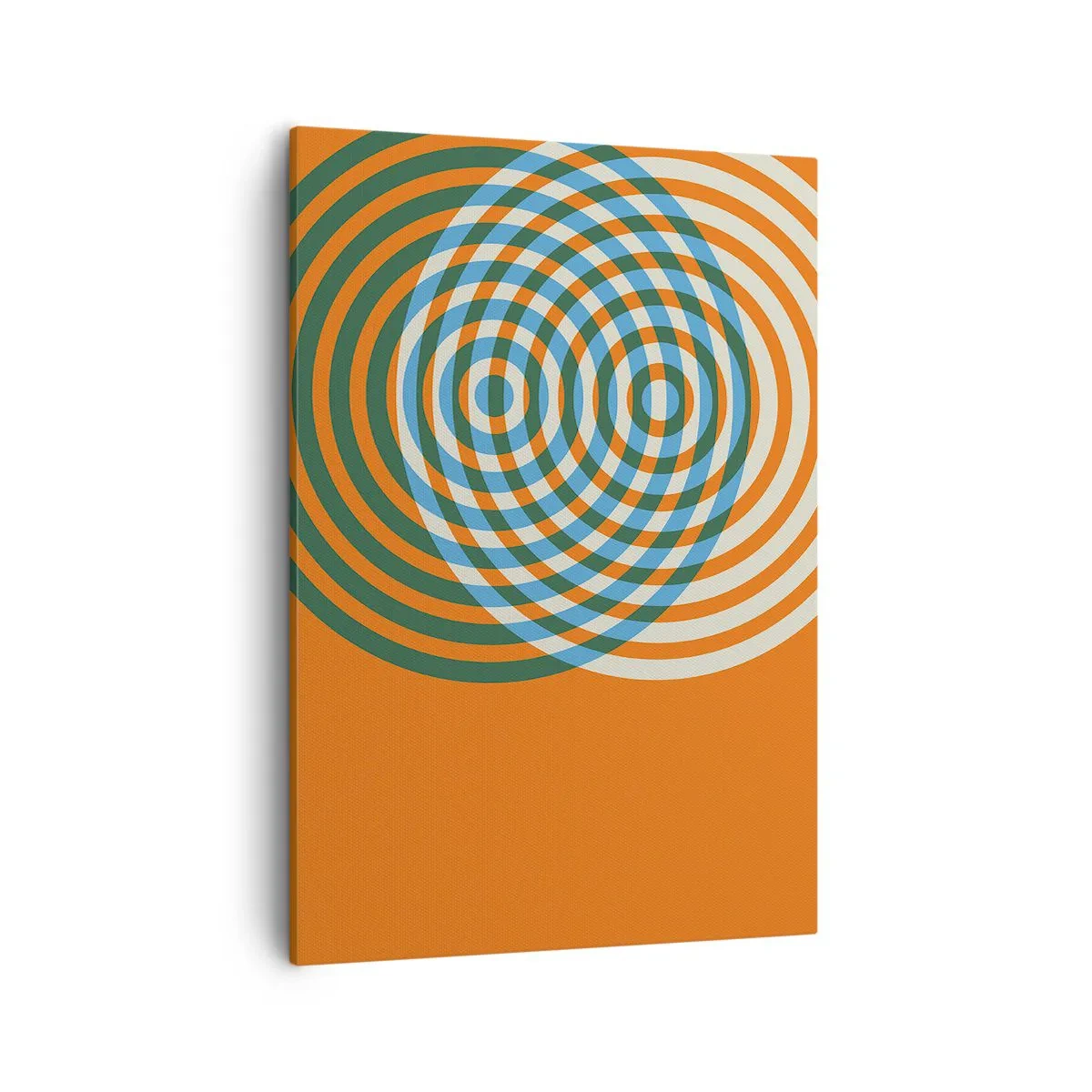 Lærredstryk - Billede på lærred - Abstrakt cirkulær variation - 50x70 cm