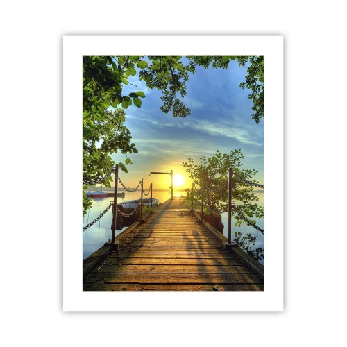 Plakat - Mod vest ved vandet - 40x50 cm