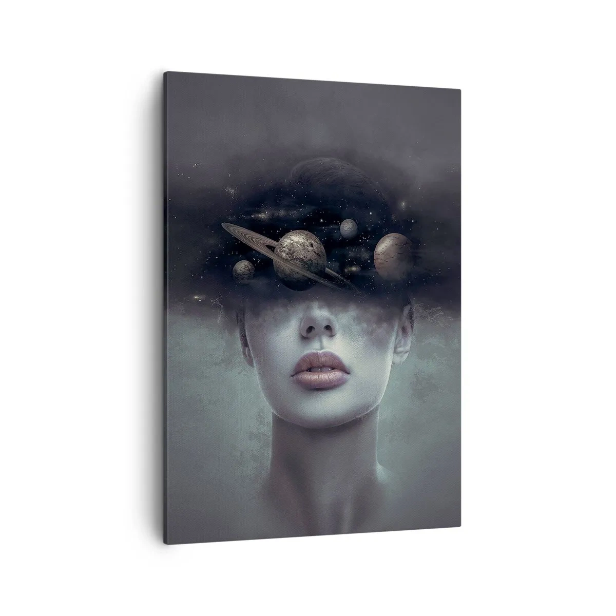 Lærredstryk - Billede på lærred - Og planeterne er ved at gå amok... - 50x70 cm