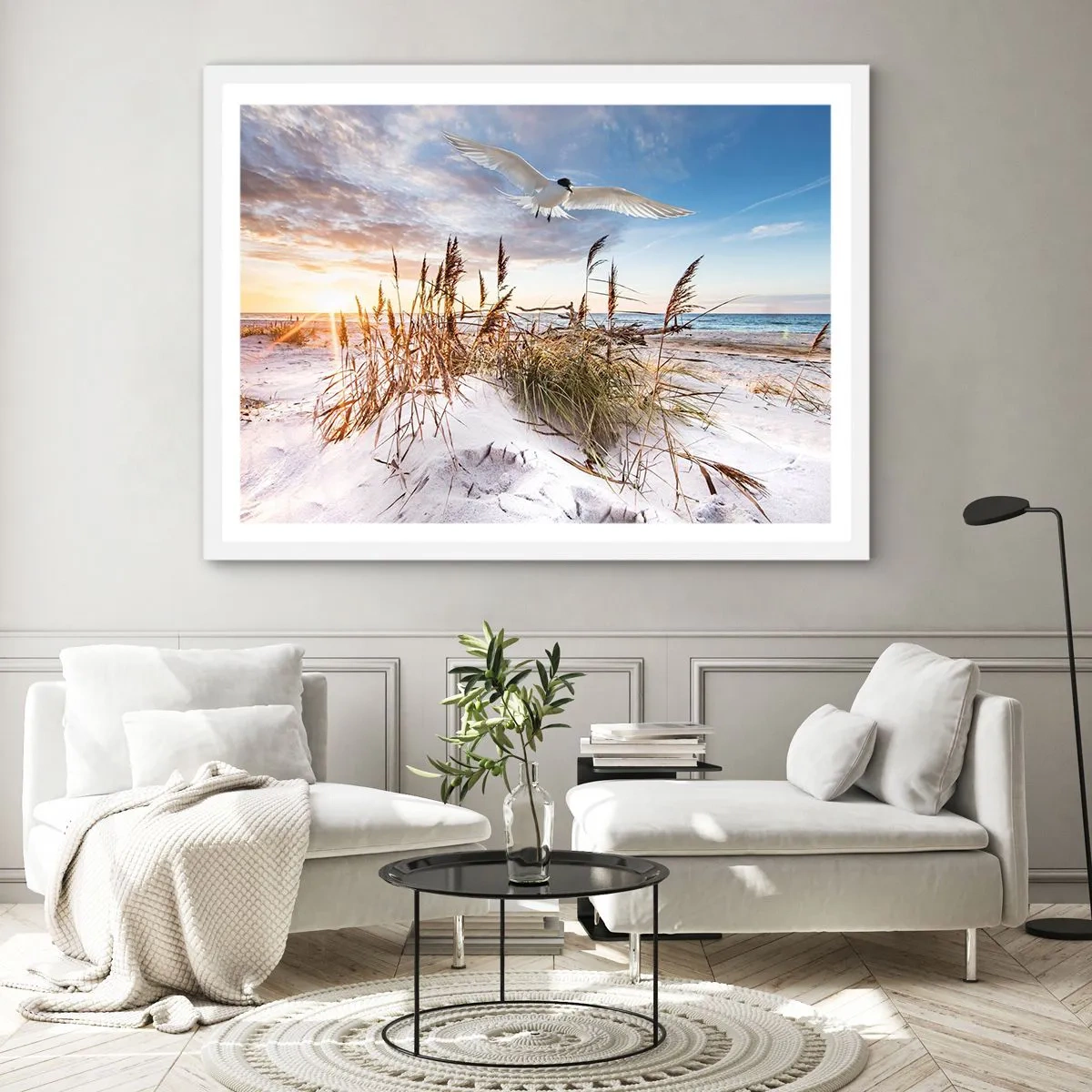 Plakat i hvid ramme - Vind fra havet - 40x30 cm