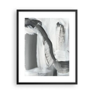 Plakat i sort ramme - Med beslutsom bevægelse - 40x50 cm