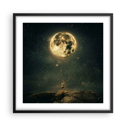 Plakat i sort ramme - En, der stjal månen - 50x50 cm