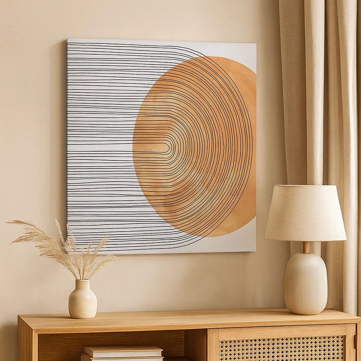 Lærredstryk - Billede på lærred - En solrig komposition - 30x30 cm