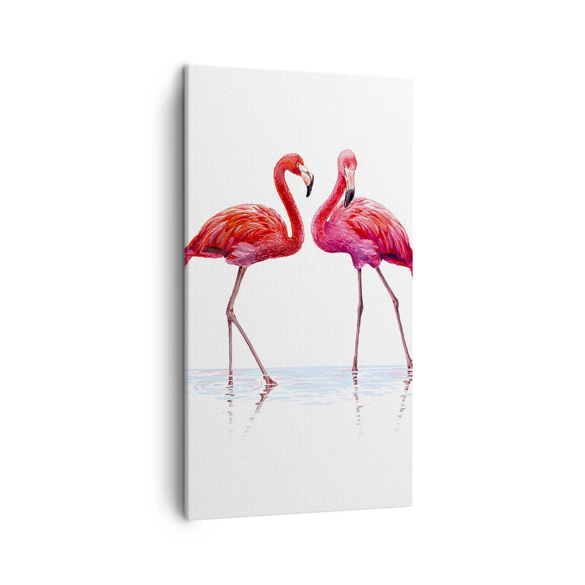 Lærredstryk - Billede på lærred - Lyserødt randez-vous - 45x80 cm