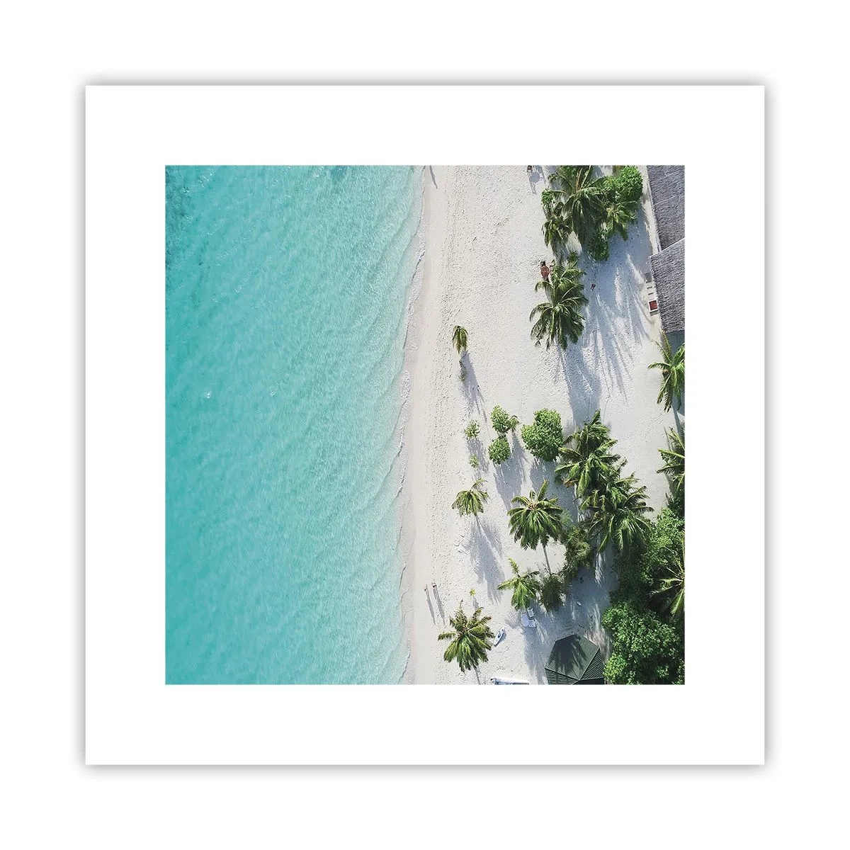 Plakat - Ferie i paradis - 30x30 cm