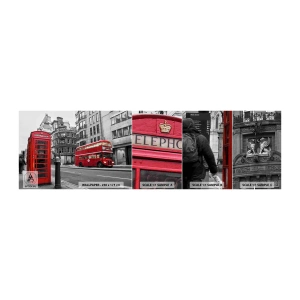 Prøve Fototapet Selvklæbende Deluxe Sticker - Den rødeste i Europa - By, London, Arkitektur - 100x30 cm