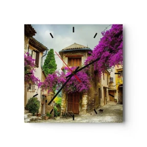 Vægur, Uret - Under en blomstret baldakin - 30x30 cm