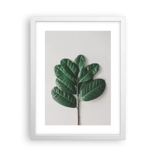 Plakat i hvid ramme - Tegning af selve naturen - 30x40 cm