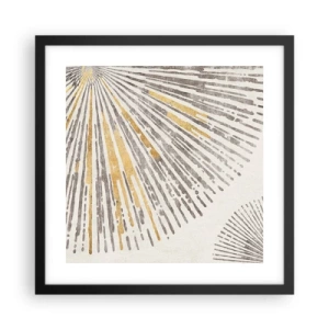 Plakat i sort ramme - Skønheden i en rokke - 40x40 cm