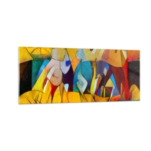 Billede på glas - Sol - liv - glæde - 100x40 cm