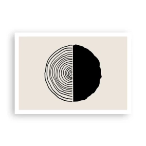 Plakat - Halvt og halvt - 100x70 cm