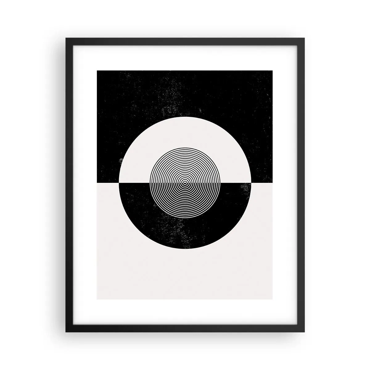 Plakat i sort ramme - Harmoni i sort og hvidt - 40x50 cm