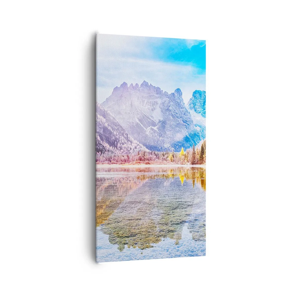 Lærredstryk - Billede på lærred - Og det er allerede efterår i bjergene - 65x120 cm