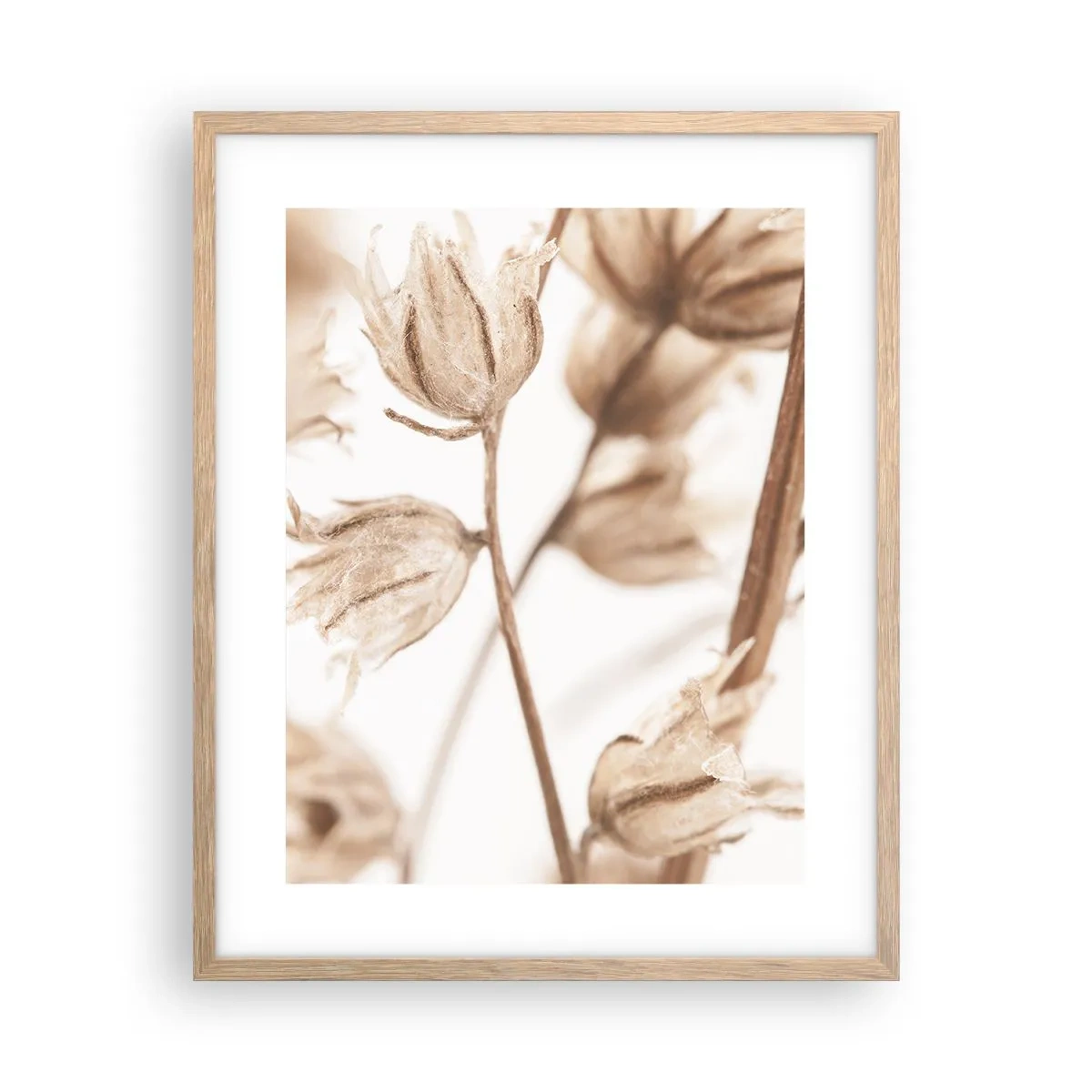 Plakat i ramme af lyst egetræ - De kalder på slutningen af sommeren - 40x50 cm