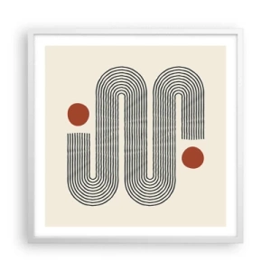 Plakat i hvid ramme - Fra start til slut - 60x60 cm