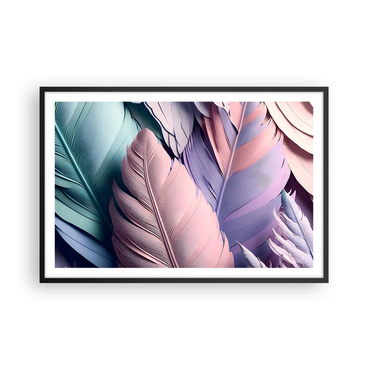 Plakat i sort ramme - Chik fugl - 91x61 cm