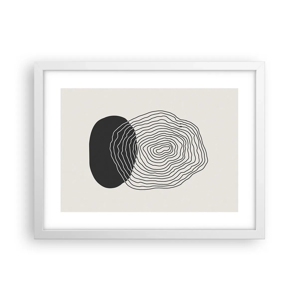 Plakat i hvid ramme - Varighed og vibration - 40x30 cm