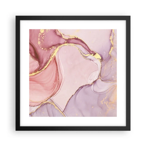 Plakat i sort ramme - Et kærtegn af farver - 40x40 cm