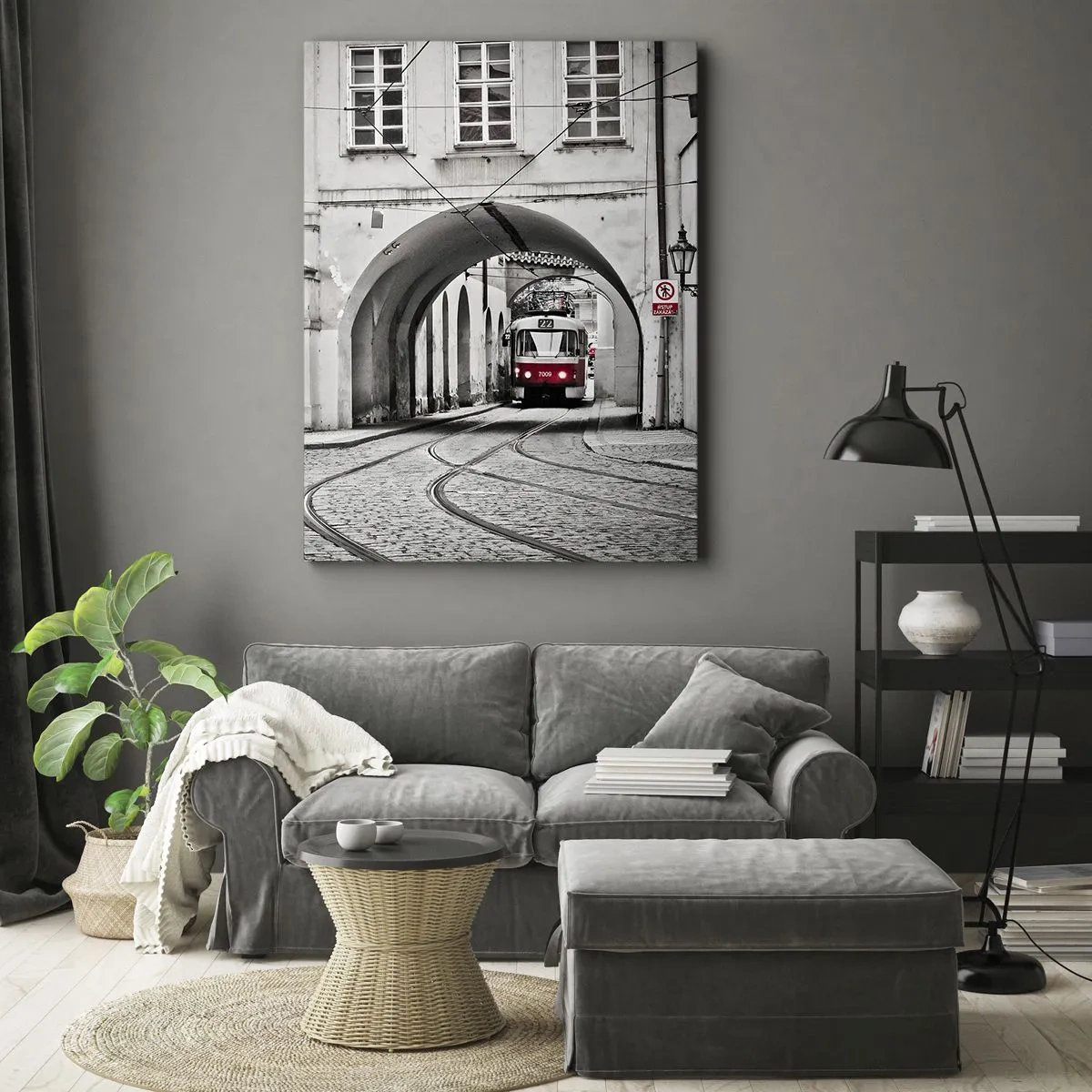 Lærredstryk - Billede på lærred - Gennem byens labyrint - 50x70 cm