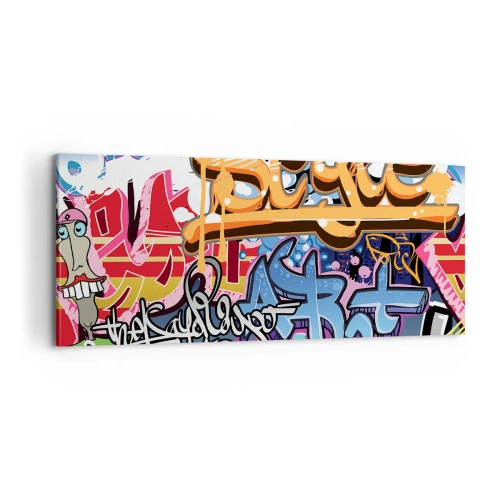 Lærredstryk - Billede på lærred - Vægmalerier, vægmalerier, vægmalerier.... - 100x40 cm