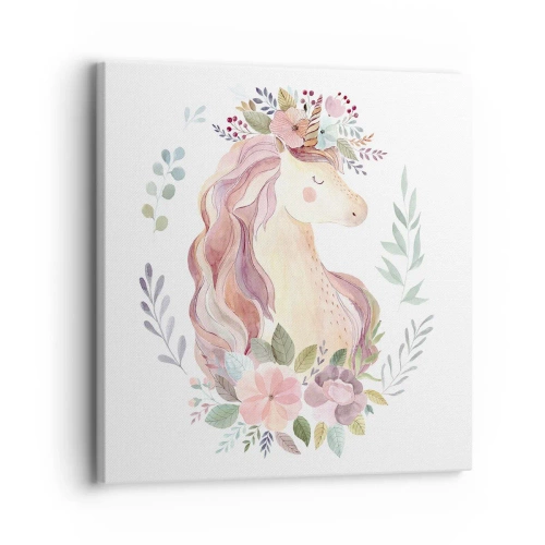 Lærredstryk - Billede på lærred - En invitation til eventyrets verden - 30x30 cm