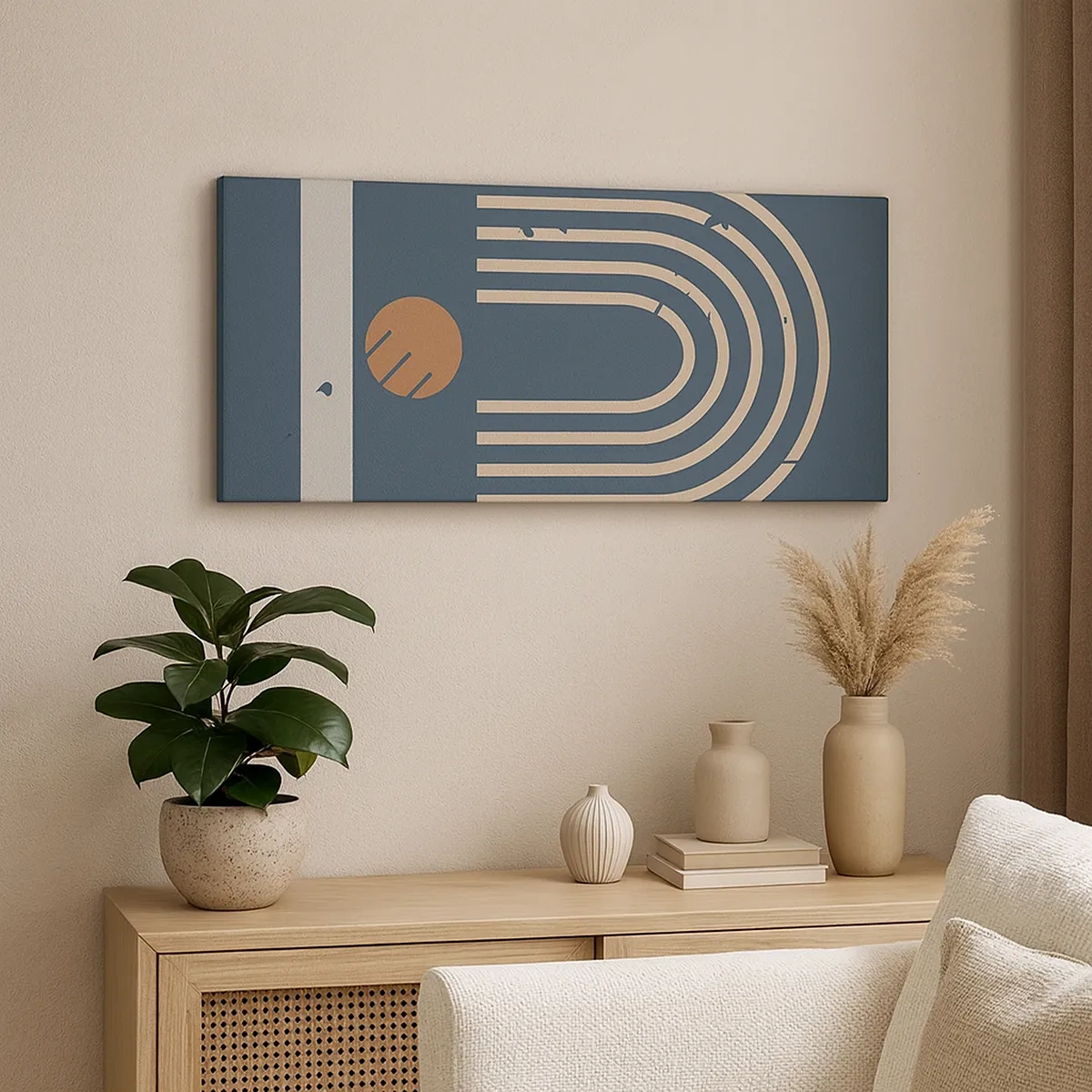 Lærredstryk - Billede på lærred - Geometri på granatæble - 30x30 cm