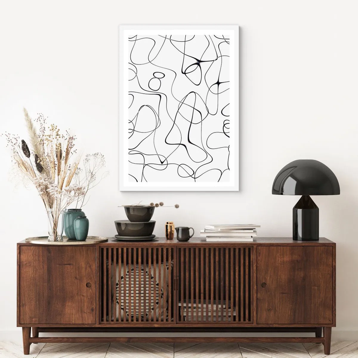 Plakat i hvid ramme - Livets veje, skæbnens omskiftelser - 30x40 cm